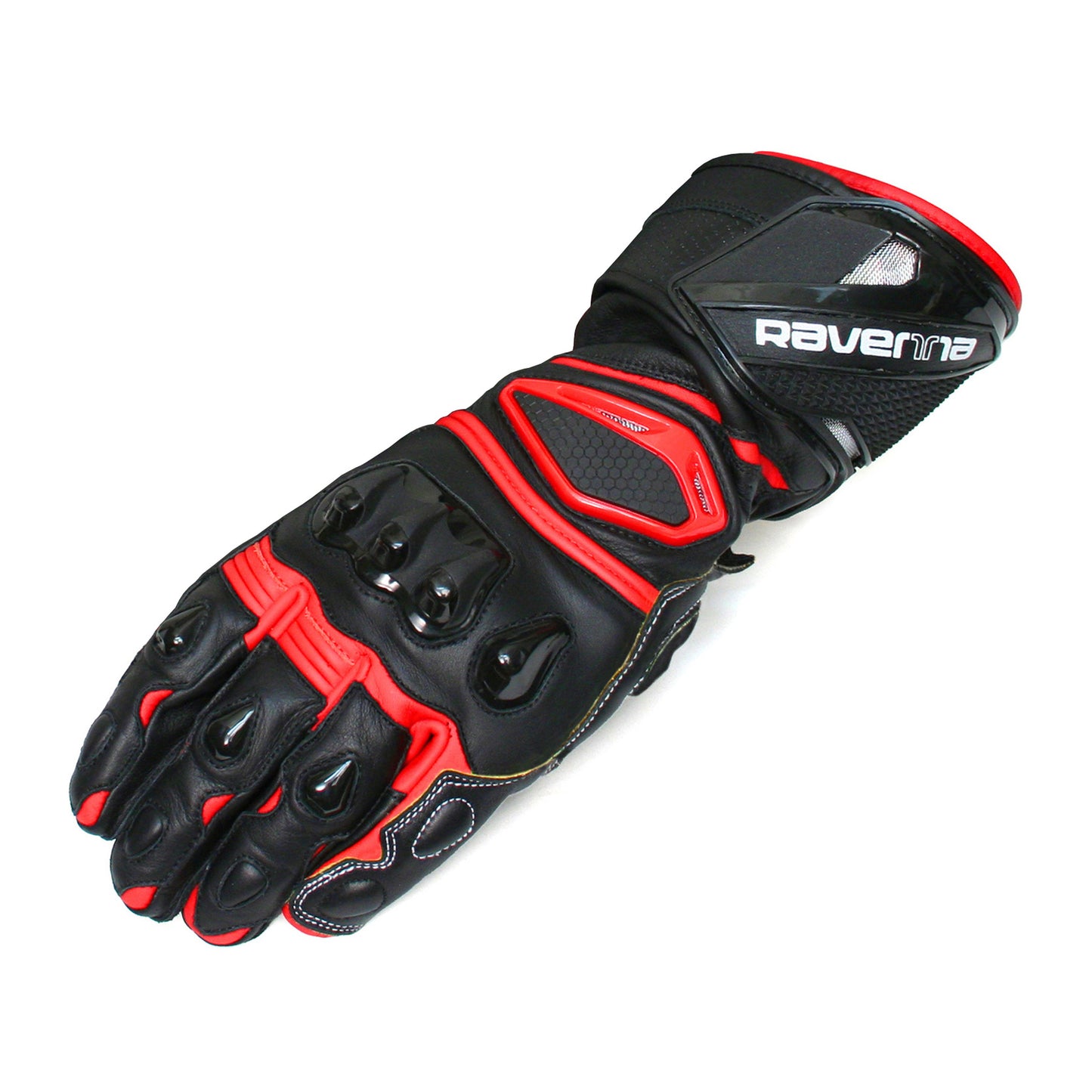 GUANTI IN PELLE RAVENNA MOTO R BLK/RED
