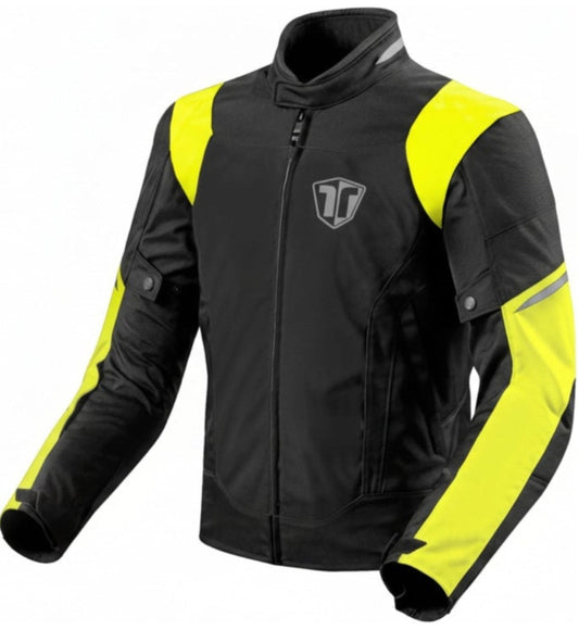 GIACCA MOTO RAVENNA 4 SEASON BLK/FLUO YLW