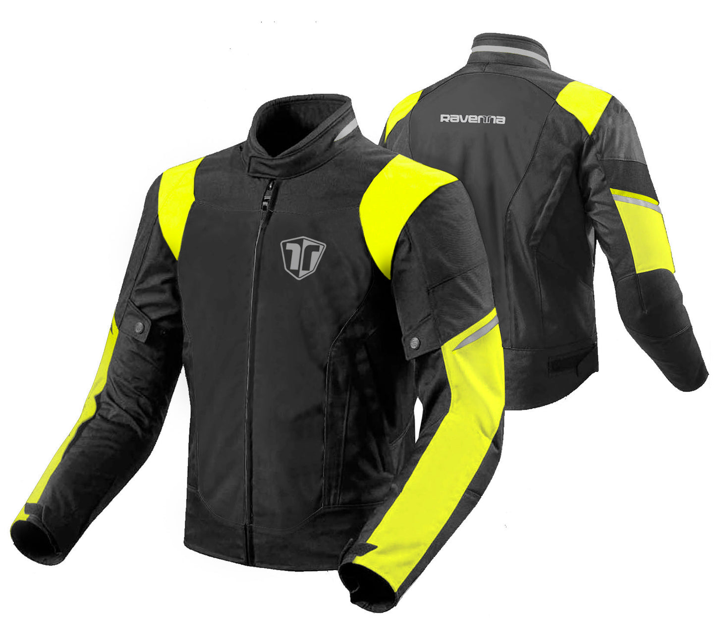 MOTORCYCLE JACKET RAVENNA 4 SEASON BLK/FLUO YLW