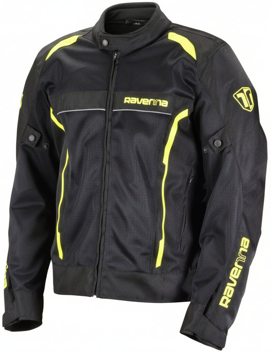 GIACCA MOTO ESTIVA RAVENNA BLK/YLW