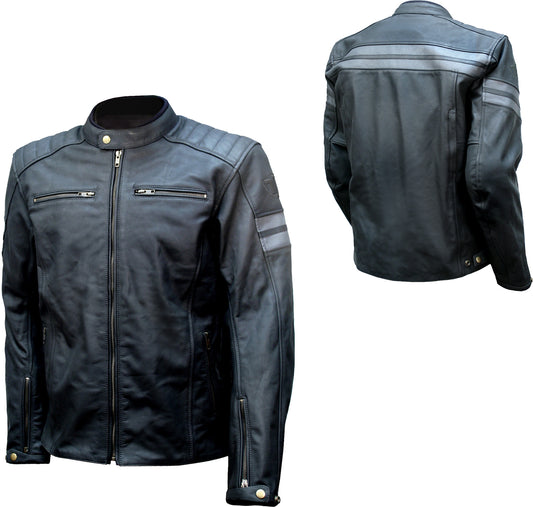 GIACCA MOTO IN PELLE RAVENNA BLK