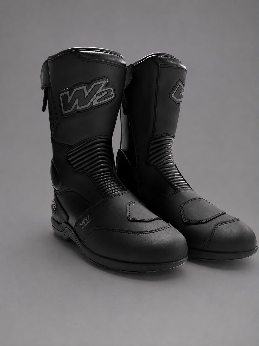 STIVALE MOTO IN PELLE W2 "DZF" BLACK